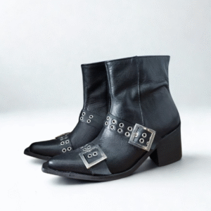 Botín Negro Hebilla