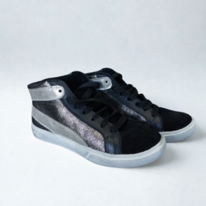 Zapatilla Caña Negra Brillo