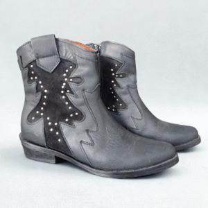 Botín Negro Bajo Vaquero