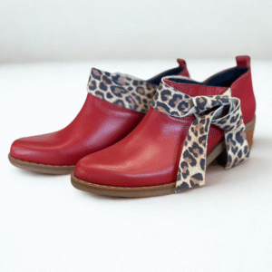 Botín rojo Lazo Print