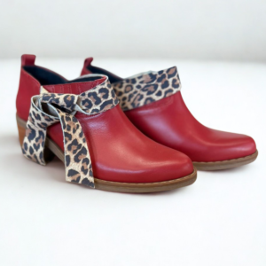 Botín rojo Lazo Print