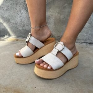 Sandalia Blanca Argolla