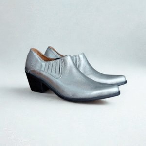 Botín Vaquero Plateado