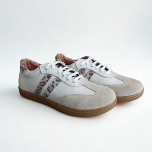 Zapatilla Beige/Print Líneas