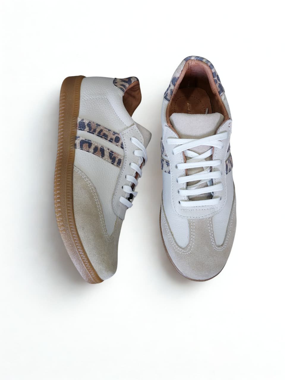 Zapatilla Beige/Print Líneas - Imagen 3