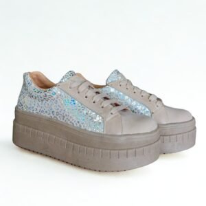 Zapatilla Alta Beige/Print Tornasol