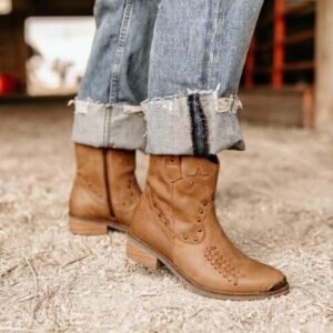 Botín Camel Trenzado