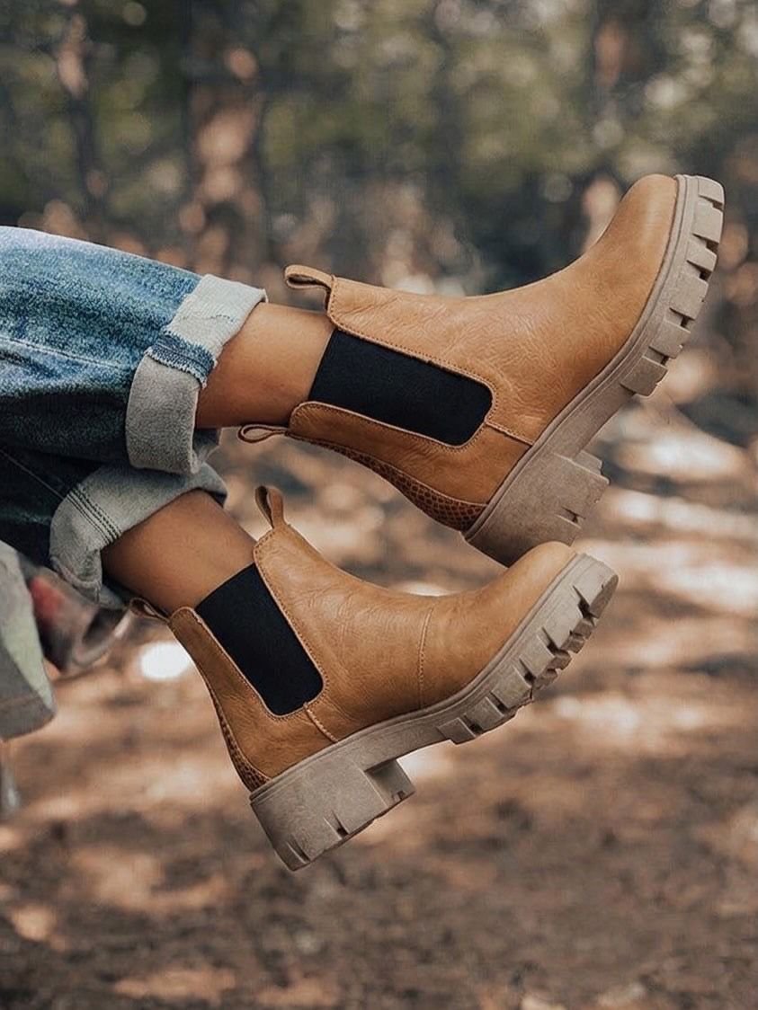 Botín Camel Elástico